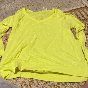 Pink Women's Bright Yellow Long Sleeve Top